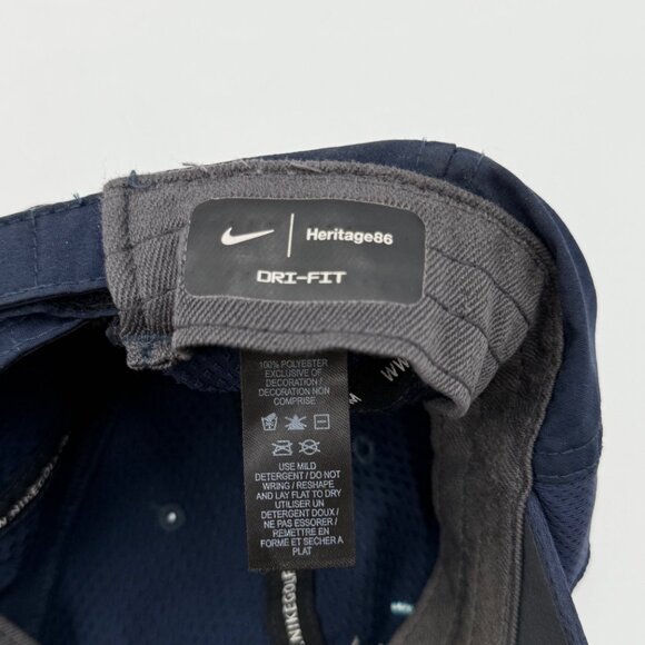 Nike Heritage 86 Dri Fit Hat Vigil Neuro Strapback Cap Dark Blue One Size Adjust - Picture 9 of 11